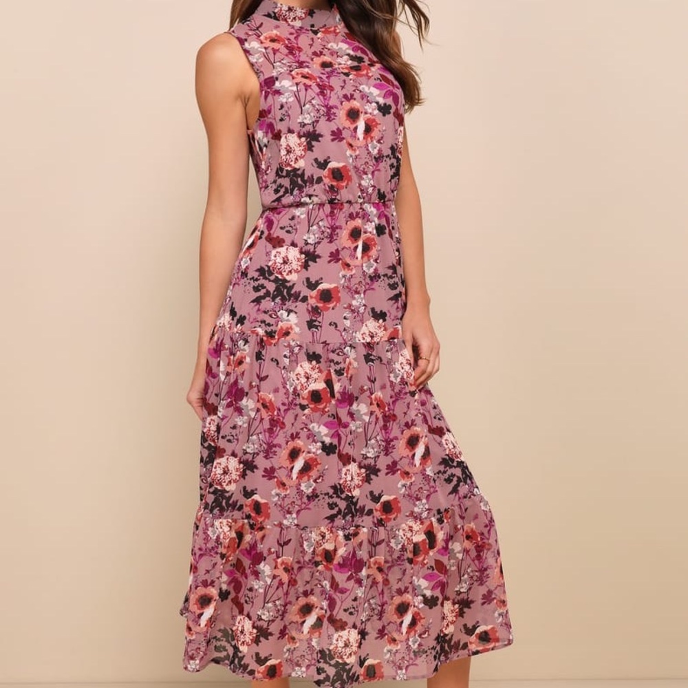 Floral Sleeveless Midi Dress